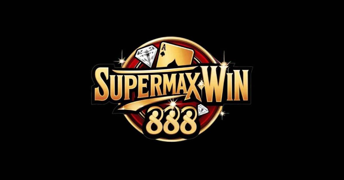 Main promotional banner featuring Supermax Win 888 mobile games